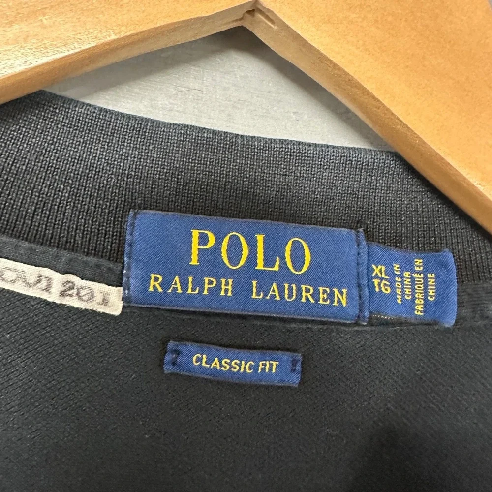 Polo Ralph Lauren Classic Fit Black Short Sleeve‎ Polo Shirt Mens XL